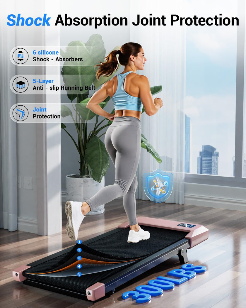 Superun Walking Pad,6% Manual Incline Walking Pad Treadmill,Under Desk Treadmill for Home Office, with App & Remote,2.5HP Quiet,LED Display,300 lbs Capacity 🍁 All In One Marketplace Canada