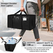 6 Pack-Extra Large Heavy Duty Moving Bags - Waterproof Storage Totes with Handles & Zippers, Foldable for College Dorm, Storage (Black) 🍁 All In One Marketplace Canada