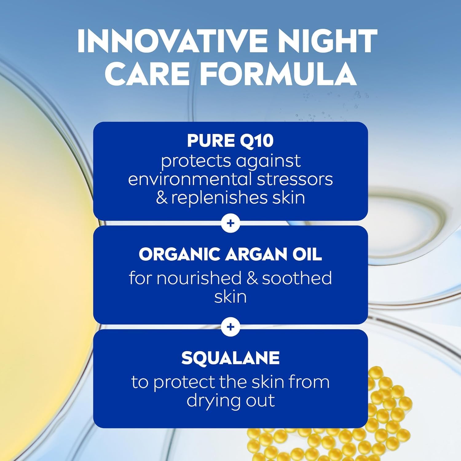 NIVEA Q10 Anti-Wrinkle Moisture Replenishment Night Cream, 50mL | Anti-wrinkle night face moisturizer with argan oil 🍁 All In One Marketplace Canada