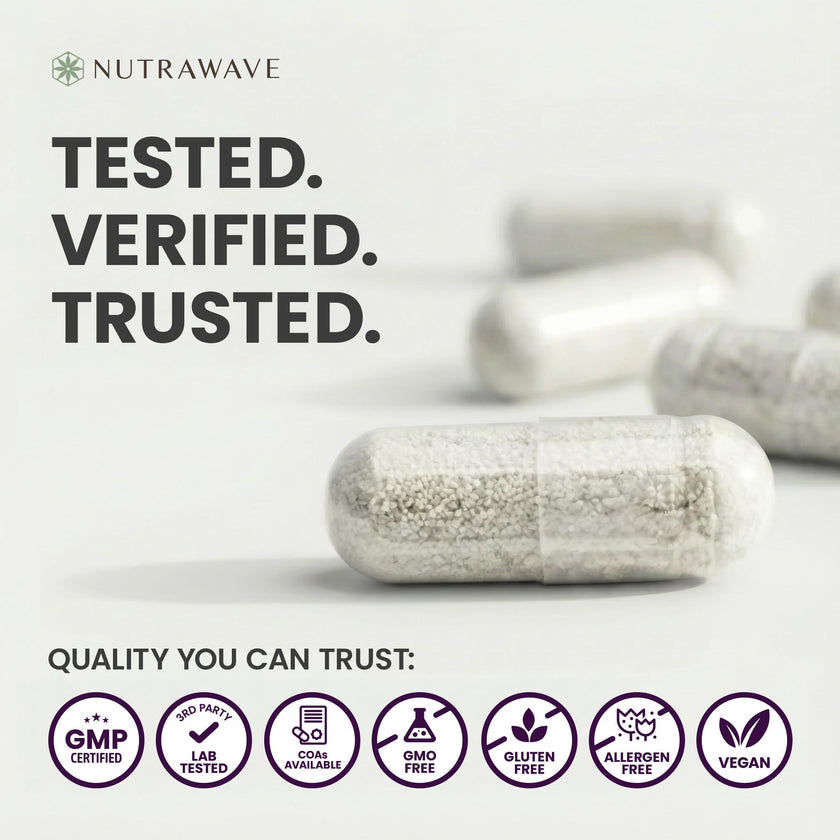 Nutrawave 50 BILLION Probiotics Women & Men, 15 Strains Active Culture. Relieves Bloating and Constipation, Improved Digestion and Gut Health Supplement, Non-GMO, Vegan, Gluten Free. 60 Vegan Capsules/ 60 Day Supply 🍁 All In One Marketplace Canada