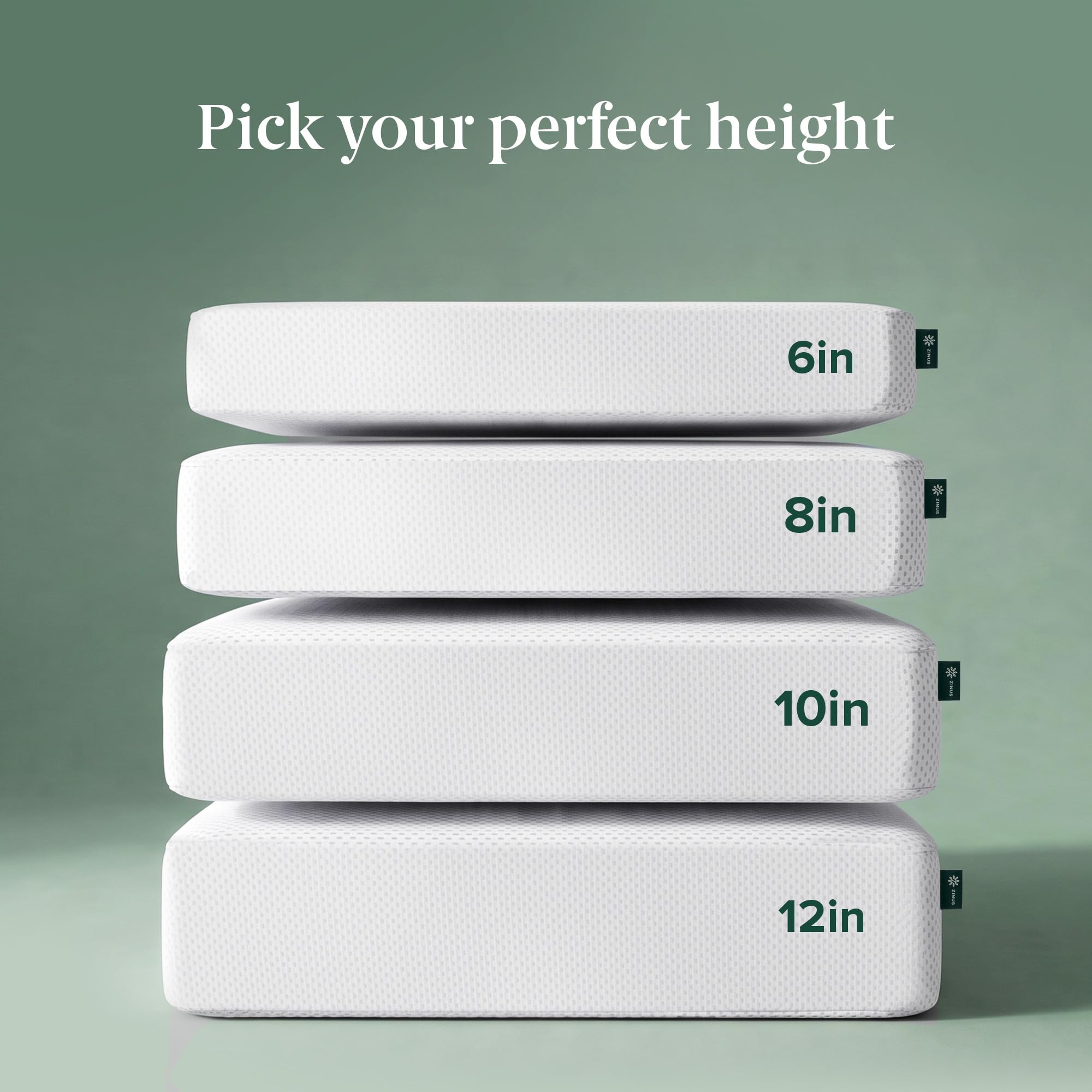 Zinus Twin Mattress - 12 Inch Green Tea Cooling Gel Memory Foam Mattress, Pressure Relief, for Cool Sleep, CertiPUR-US Certified Foam, Mattress in a Box, 10-Year Warranty, Twin Size 🍁 All In One Marketplace Canada