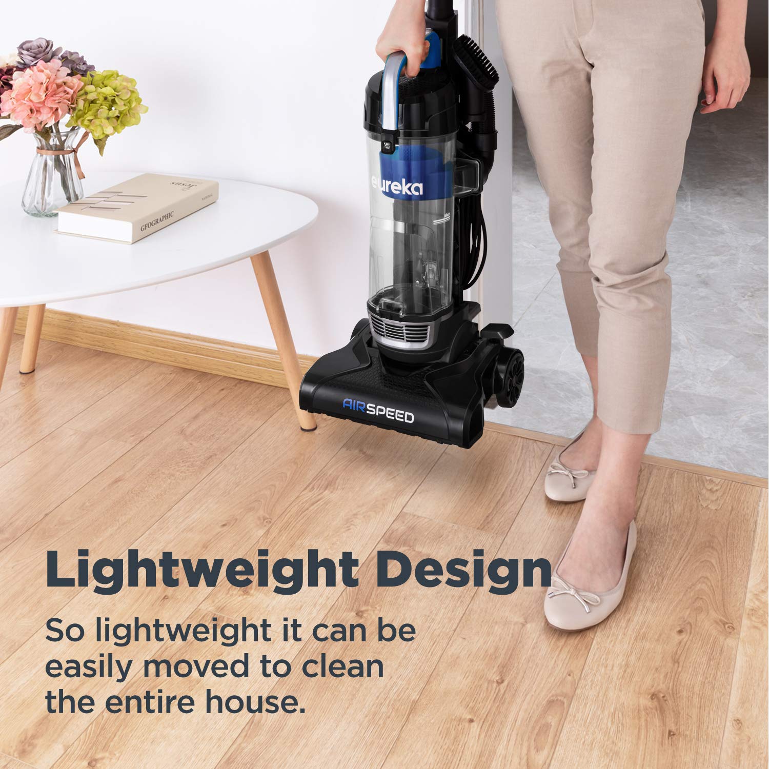 Eureka Powerful Bagless Upright Vacuum Cleaners Compact for Home Pets, Airspeed Ultra Lightweight Household Vacuum Cleaner for Carpet and Hard Floor, NEU101C, Ocean Blue 🍁 All In One Marketplace Canada