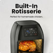 CHEFMAN Multifunctional Digital AirFryer+ Rotisserie,Dehydrator, Convection Oven17 Touch Screen Presets Fry,Roast,Dehydrate, Bake, XL 10L Family Size,Auto Shutoff,Large Easy-View Window Black,10 Quart 🍁 All In One Marketplace Canada