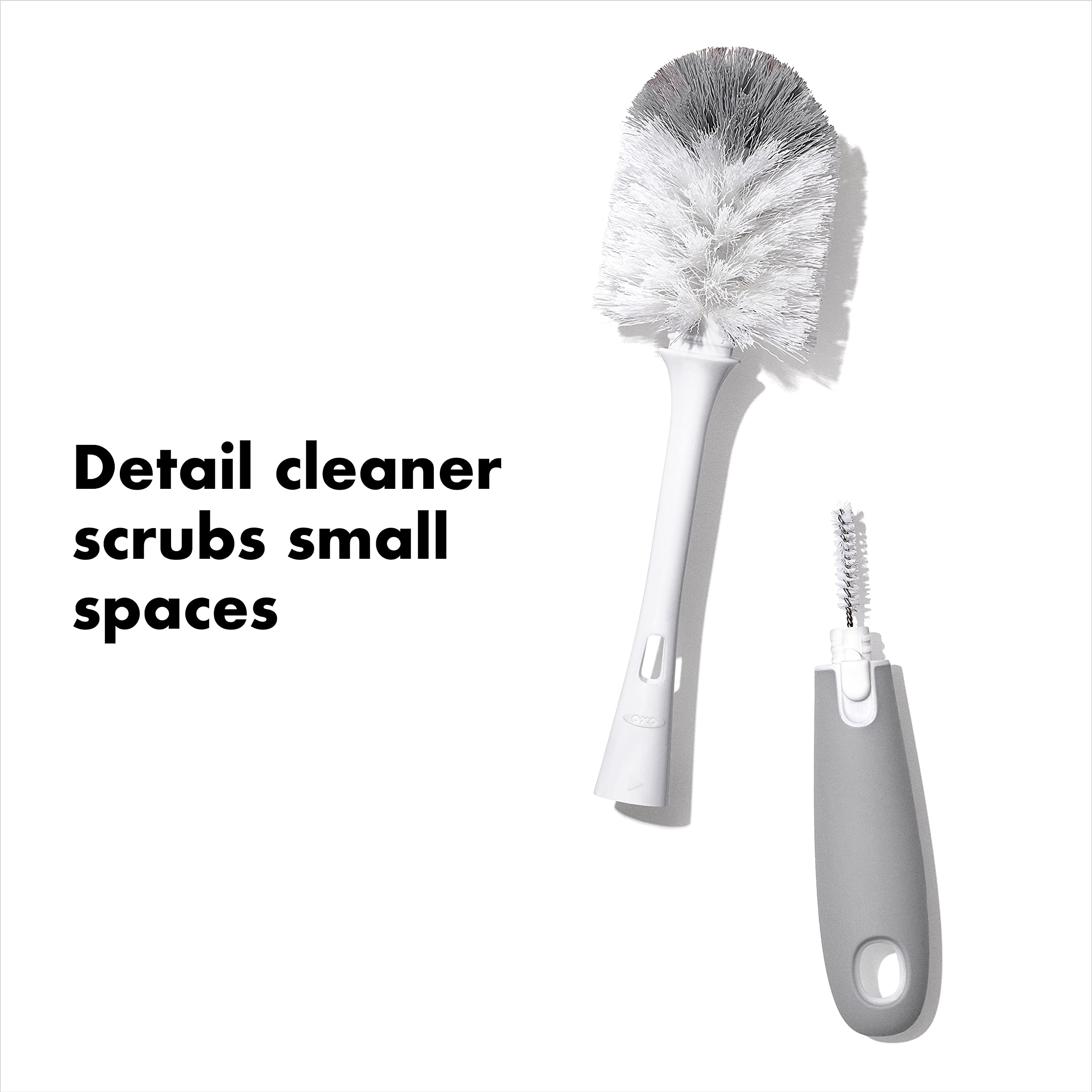 OXO Tot Bottle Brush with Nipple Cleaner and Stand – Gray, 2-Pack 🍁 All In One Marketplace Canada