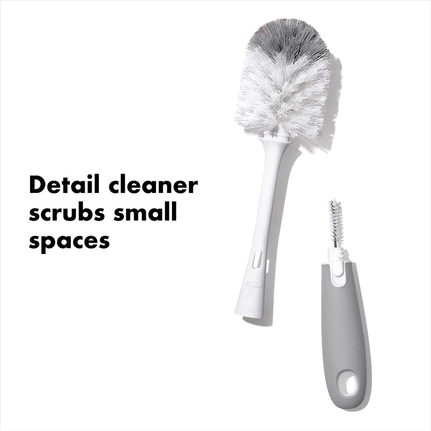 OXO Tot Bottle Brush with Nipple Cleaner and Stand – Gray, 2-Pack 🍁 All In One Marketplace Canada