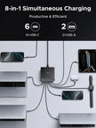 UGREEN 200W 8-Port GaN USB C Charger Block, Desktop Charging Station USB C and USB PD 100W Fast Charging Compatible for MacBook Pro 16