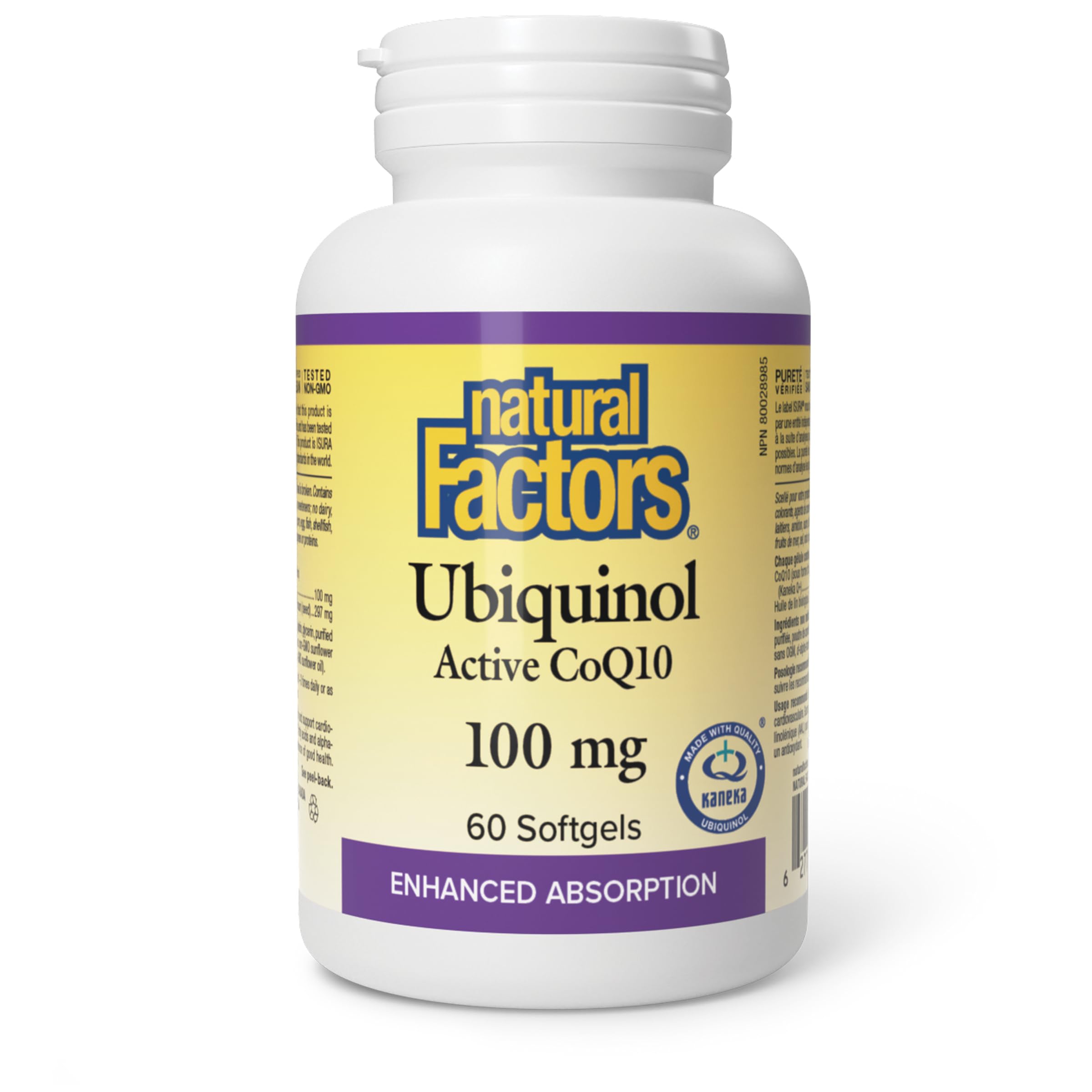 Natural Factors Ubiquinol Active CoQ10 100 mg, 60 Softgels, Supports Cardiovascular Health, Proudly Canadian 🍁 All In One Marketplace Canada