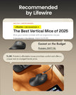 ProtoArc Ergonomic Vertical Mouse, EM11 NL Bluetooth Mouse Wireless Rechargeable Mice with 3 Devices (Bluetooth or USB), Vertical Wireless Mouse for Computer, iPad, Mac, Windows (Black) 🍁 All In One Marketplace Canada