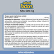 Natural Factors NAC Supplement (N-Acetyl-L-Cysteine), 600 mg, 180 Vegetarian Capsules, VALUE SIZE, Free Form Amino Acid, Helps Restore Glutathione Levels, Antioxidant Support, Proudly Canadian 🍁 All In One Marketplace Canada