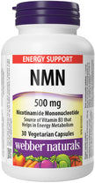 Webber Naturals NMN 500 mg (Nicotinamide Mononucleotide), 30 Capsules, Helps Maintain NAD+ Levels, Vegan 🍁 All In One Marketplace Canada