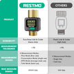 RESTMO Water Flow Meter, Pure Brass Inlet & Outlet | 4 Measure Modes | Display Gallon/Liter Usage and Flow Rate | Ideal to Outdoor Garden Hose, Lawn Sprinkler Watering, RV Water Tank Filling 🍁 All In One Marketplace Canada