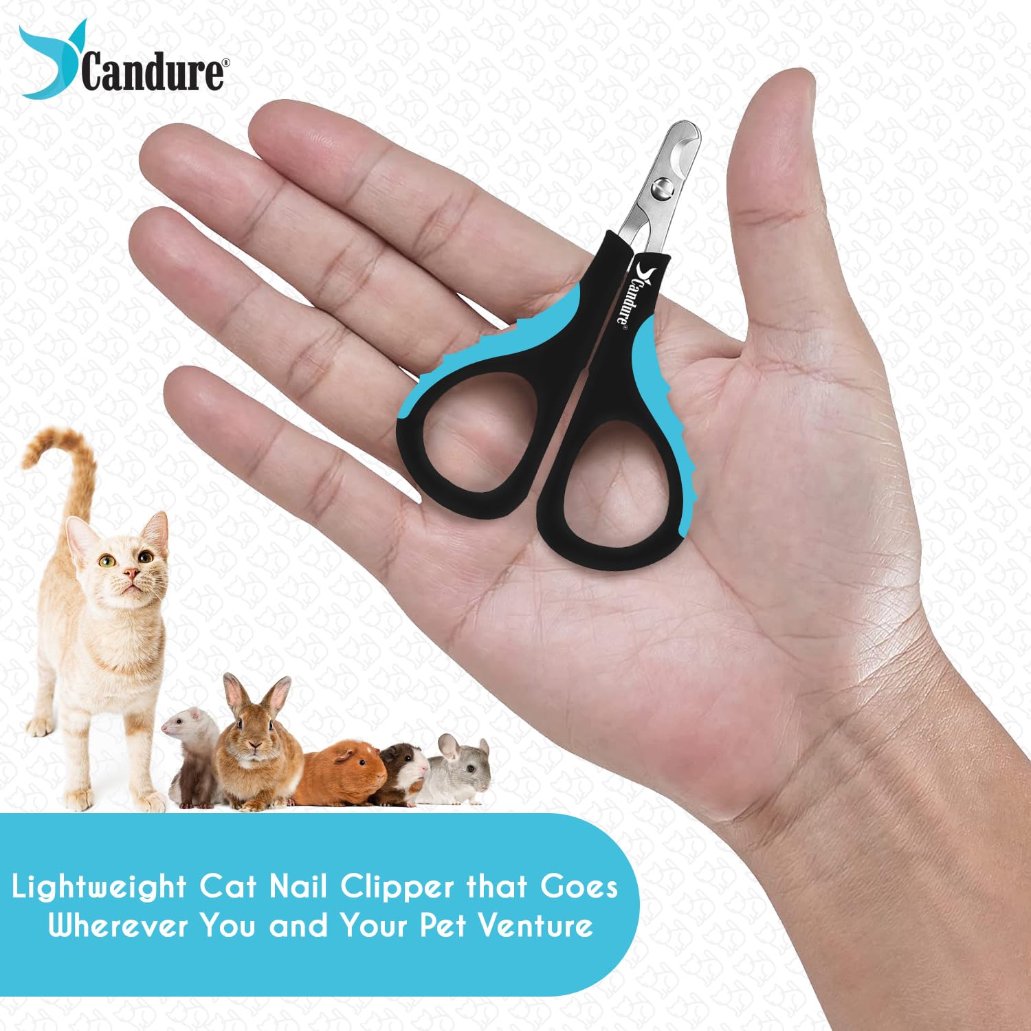 Candure Cat Nail Clippers for Indoor Cats, Rabbits, Hamsters, and Birds with Precise Angled Edges to Ensure Easy & Safe Trimming Stainless Steel Cat & Dog Nail Trimmer for At-Home Cat Grooming 🍁 All In One Marketplace Canada