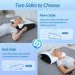 HOMCA Memory Foam Pillow, 2 in 1 Cervical Pillow for Neck Pain Relief, Ergonomic Neck Support Pillows for Side Back Stomach Sleepers with Breathable Pillowcase (Black) 🍁 All In One Marketplace Canada