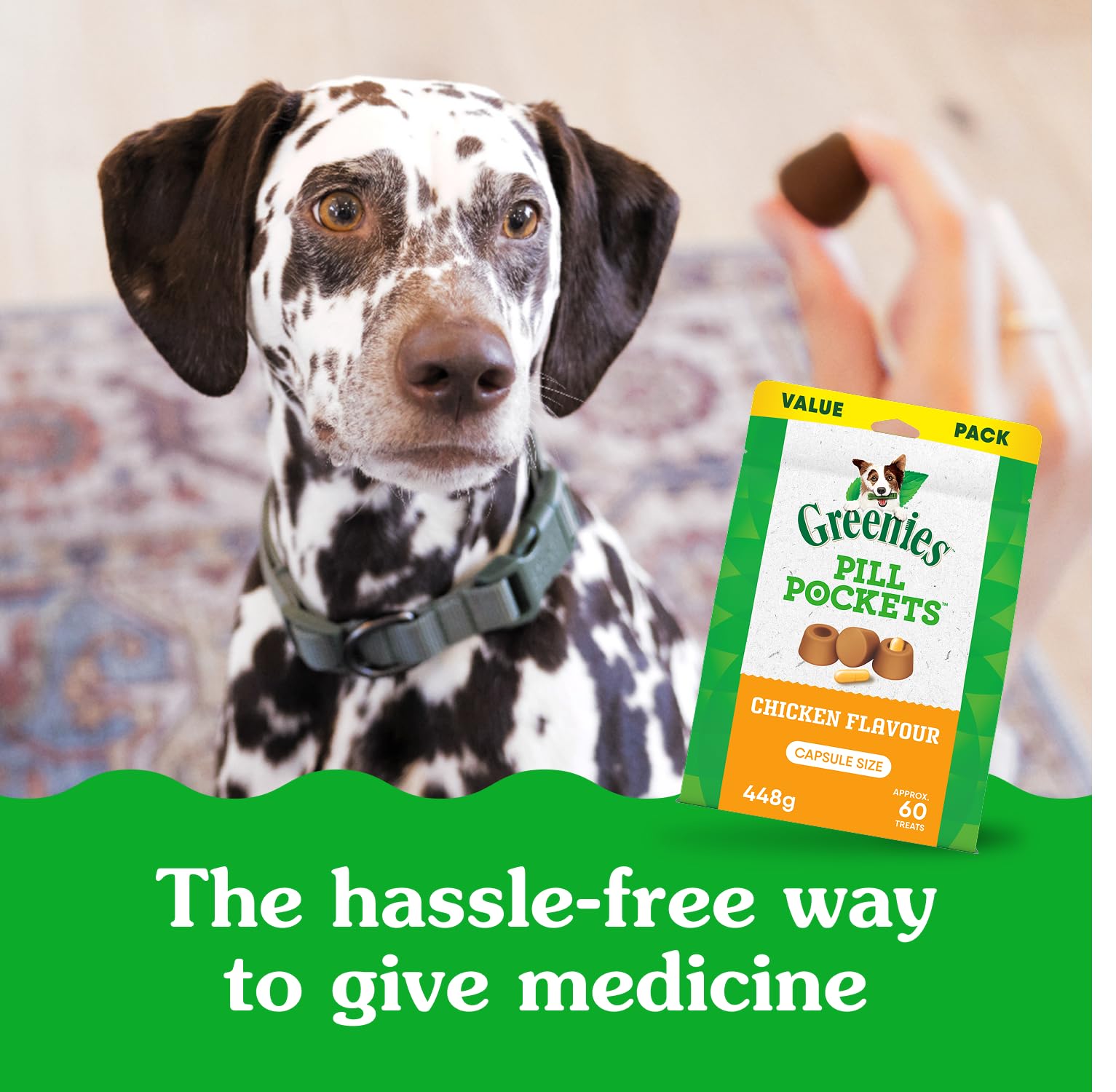 GREENIES Pill Pockets Capsule Size Natural Soft Dog Treats Chicken Flavor, (60 Treats) 15.8oz. Pack 🍁 All In One Marketplace Canada