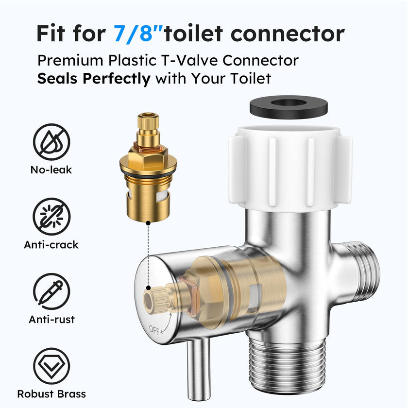 Arofa Handheld Bidet Sprayer for Toilet-Adjustable Water Pressure Control with Bidet Hose for Feminine Wash, Stainless Steel Brushed Nickel Cloth Diaper Bidet Toilet Sprayer for Baby Wash 🍁 All In One Marketplace Canada