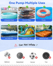 Air Mattress Pump, Dr.meter 4000mAh Rechargeable Battery Air Pump for Inflatable, Portable Quick-Fill Inflator Deflator for Outdoor Camping Inflatable Pool Float Boat Raft Yoga Ball Swim Ring Airbed 🍁 All In One Marketplace Canada