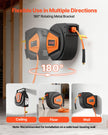 VEVOR Retractable Air Hose Reel, 1/4 Inch x 50 FT Hybrid Air Hose Max 300PSI, Enclosed Air-Compressor Hoses Reel Auto Rewind with 6.6 ft Lead in & Blow Gun, 180° Swivel Ceiling/Wall Mount 🍁 All In One Marketplace Canada