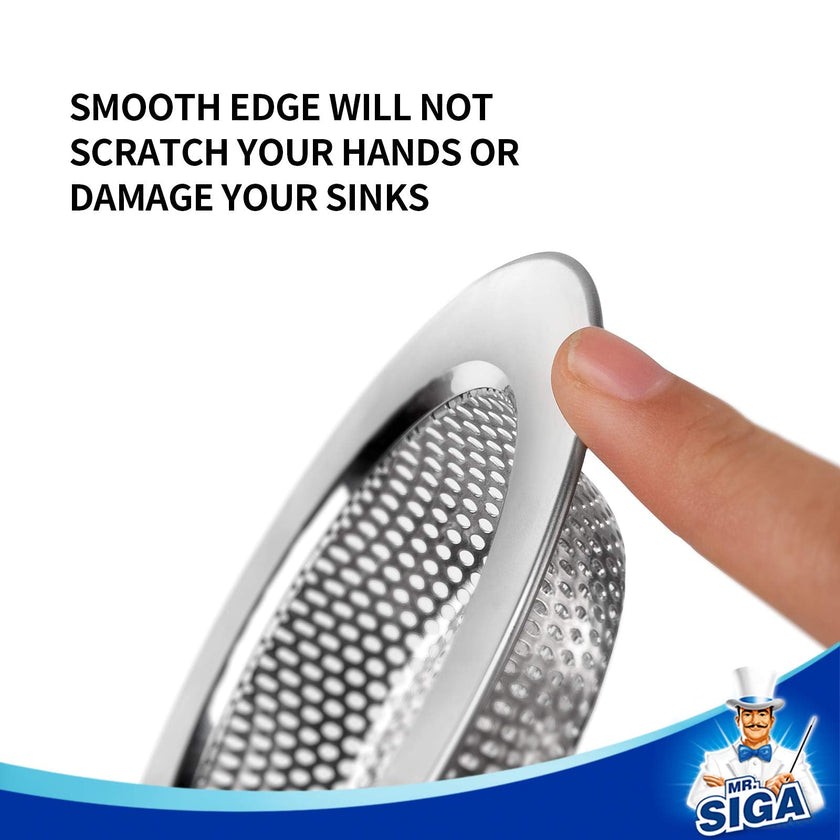 MR.SIGA Kitchen Sink Strainer, Stainless Steel Sink Drain Strainer, Dishwasher Safe, Outer Diameter4.4 inch/11.2cm, Inner Diameter 3 inch/7.6cm, Pack of 3 🍁 All In One Marketplace Canada
