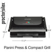 Proctor Silex 4 Serving Panini Press, Sandwich Maker and Compact Indoor Grill, Upright Storage, Easy Clean Nonstick Grids, Black (25440PS) 🍁 All In One Marketplace Canada