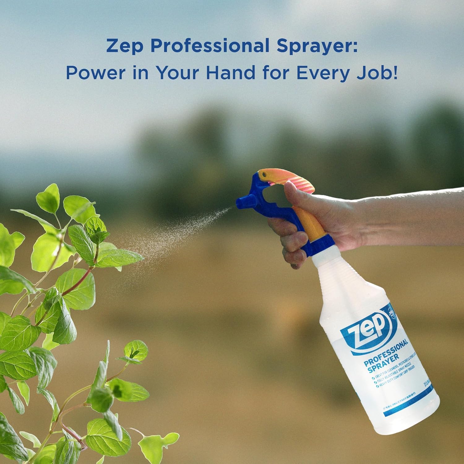 ZEP Professional Sprayer Bottle - 32 oz (Pack of 3) - HDPRO1 - Versatile Adjustable Nozzle Spray Bottles with a Fine Mist or Powerful Spray, Refillable for Diluted Concentrate 🍁 All In One Marketplace Canada