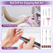 SnnyNyx Cordless Electric Nail Drill 35000 RPM, Professional Portable Nail File for Acrylic Nails & Gel Polish Removal, Low Vibration & Heat E-file with 11 Drill Bits, Salon-Quality Manicure Pedicure Kit (Matte Gray) 🍁 All In One Marketplace Canada