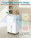 VEAGASO 1500 Sq.Ft Dehumidifier, 21 Pints Dehumidifiers for Basemens with Drain Hose & Humidity Control, Quiet Operation Dehumidifiers for Home, RV, Bathroom, Bedroom - 3 Modes & 24H Timer 🍁 All In One Marketplace Canada