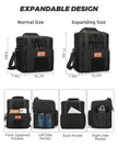 Double Deck Large Tactical Lunch Bag for Adults, Leakproof Insulated Lunch Bag with Shoulder Strap, Lunch Cooler Box for Men Work Outdoor Picnic Trips,Black 🍁 All In One Marketplace Canada