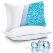 VVZ Cooling Shredded Memory Foam Pillows Queen Size 2 Pack, Adjustable Firm Bed Pillows for Side Back Stomach Sleepers, Luxury Gel Pillow for Hot Sleepers with Breathable Washable Cover 🍁 All In One Marketplace Canada