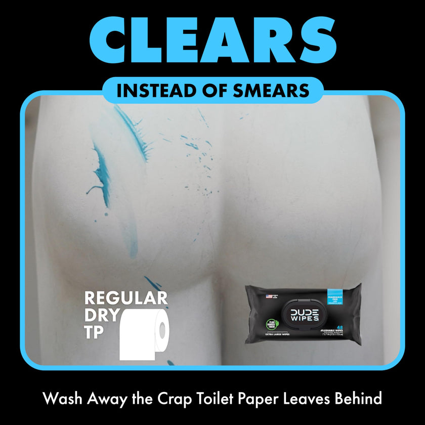 DUDE Wipes Flushable Wet Wipes Dispenser (3 Packs 48 Wipes), Unscented Wet Wipes with Vitamin-E & Aloe for at-Home Use, Septic and Sewer Safe 🍁 All In One Marketplace Canada