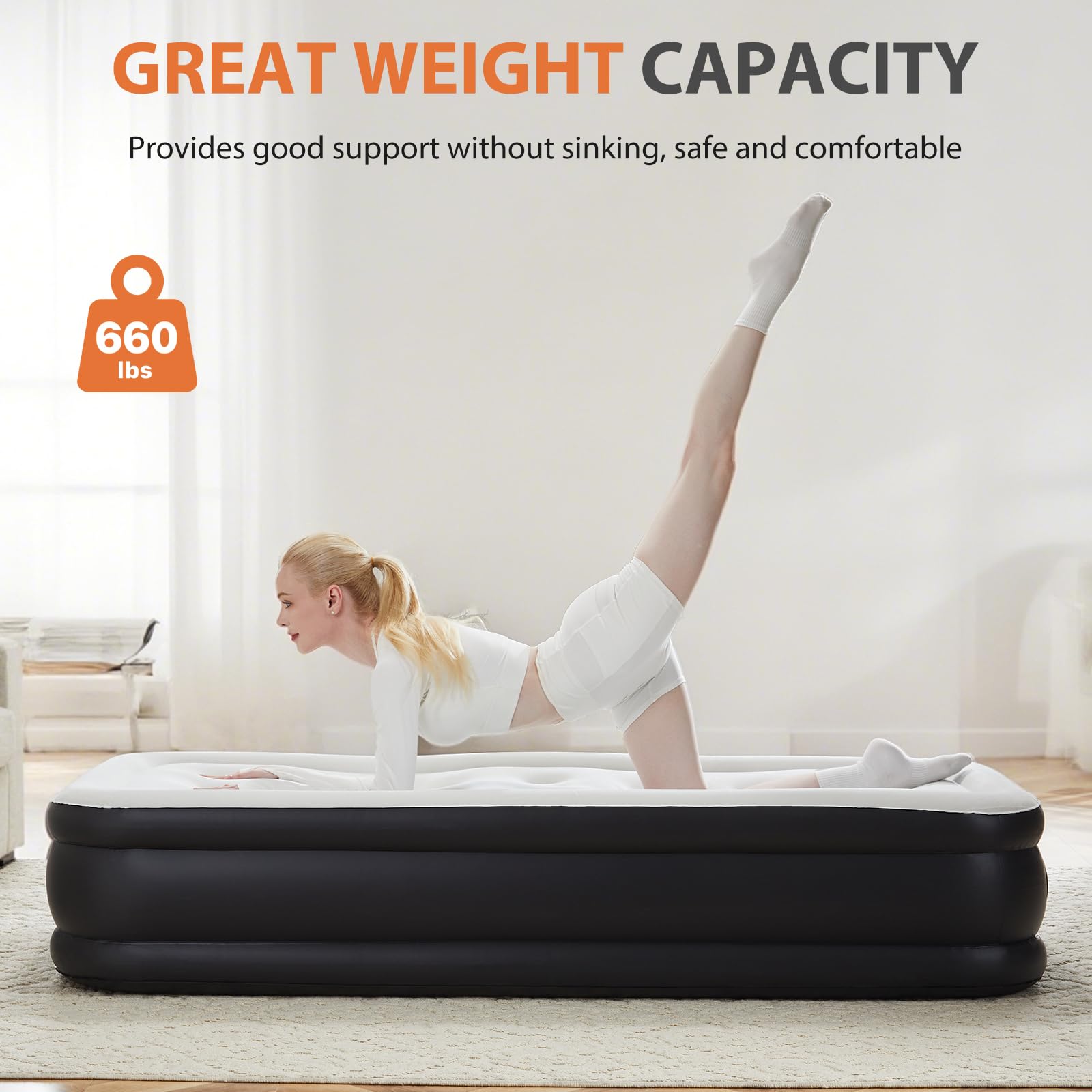 Sweetcrispy Twin Air Mattress, 18