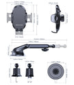 Miracase [2026 Upgraded Strong Military Grade Suction Cup] Car Phone Holder for Cars Dashboard Windscreen Air Vent Desk, 4 in 1 Mobile Phone Mount Automobile Cradle Stand for All Smartphones 🍁 All In One Marketplace Canada