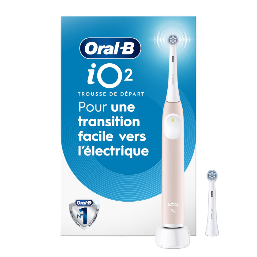 Oral-B iO2 Electric Toothbrush, for an Easy Switch to Electric, Peach, Rechargeable Electric Toothbrushes, iO Series 2 Limited with 1 Power Toothbrush, 1 Brush Head, and 1 Travel Case 🍁 All In One Marketplace Canada