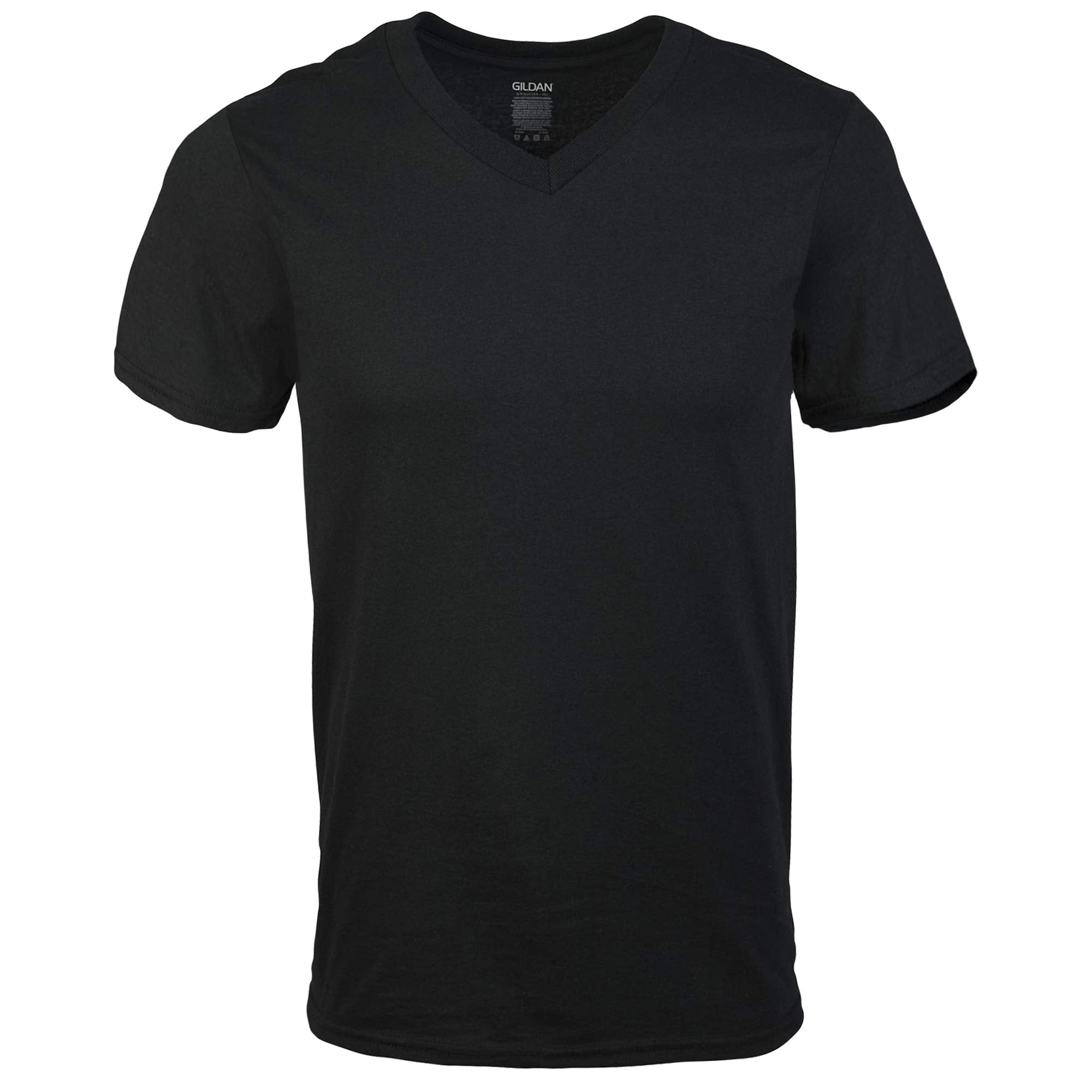 Gildan Men's V-Neck T-Shirts, Multipack, Black (6-Pack), Large 🍁 All In One Marketplace Canada