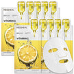 MEDIHEAL Vitamin C Essential Face Mask - Brightening & Hydrating Facial Mask for Blemish & Uneven Skin Tone, Clear Toning with Niacinamide, Vegan, Korean Skincare for Women (10 Sheets) 🍁 All In One Marketplace Canada