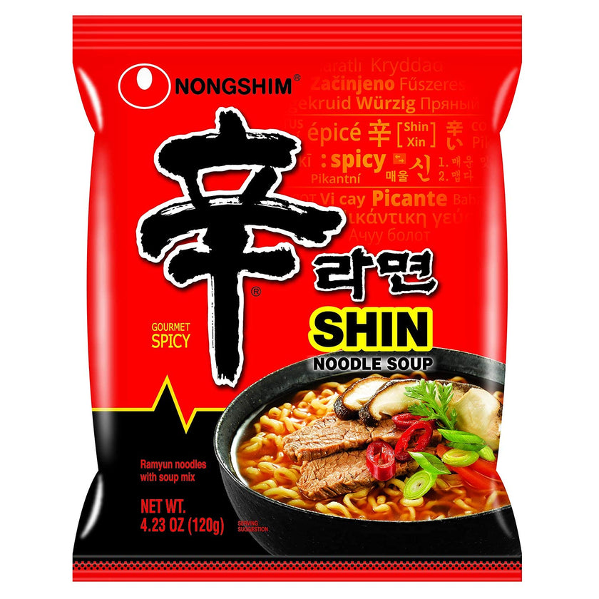 NongShim Shin Ramyun Noodle Soup, Gourmet Spicy, 4.2 Ounce (16 Pack) 🍁 All In One Marketplace Canada
