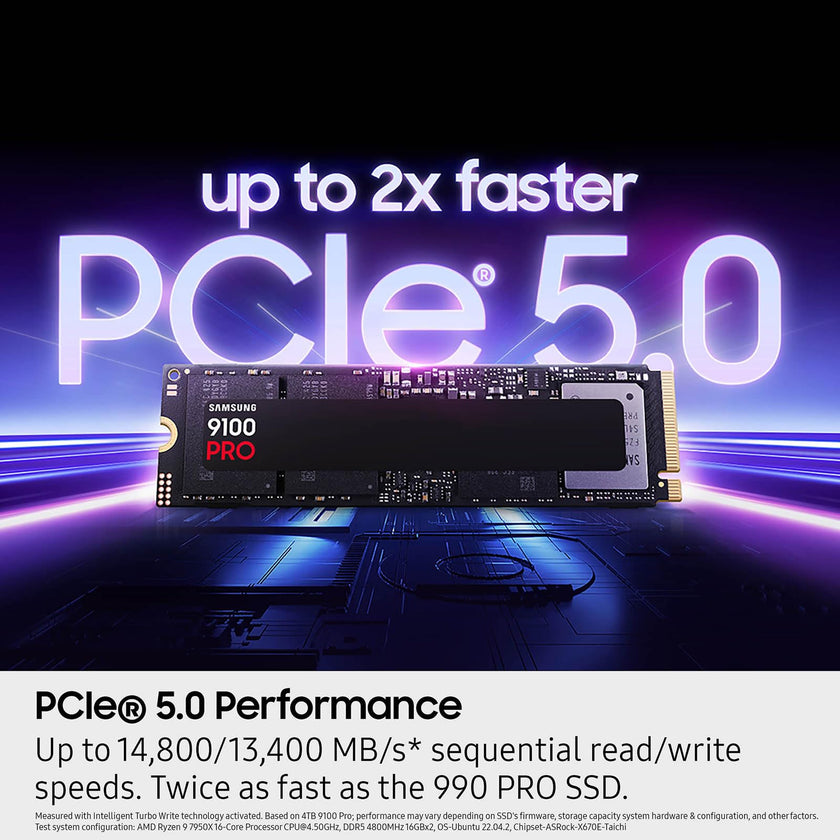 Samsung 9100 PRO Series - 2TB PCIe 5.0 x4, NVMe 2.0, M.2 Internal SSD, Up to 14,700MB/s, Fast Speed, Thermal Contorl, MZ-VAP2T0B/AM [Canada Version] 🍁 All In One Marketplace Canada