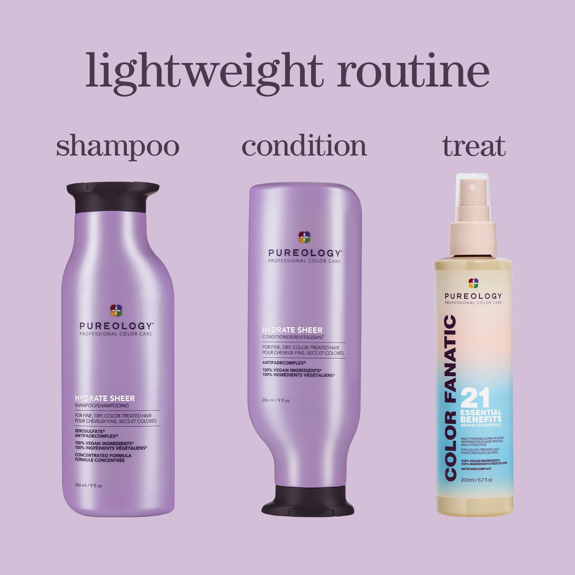 Pureology Hydrate Sheer Conditioner, Lightweight Moisture for Fine Dry Color-Treated Hair, Jojoba & Green Tea, Vegan, Sulfate-Free 🍁 All In One Marketplace Canada