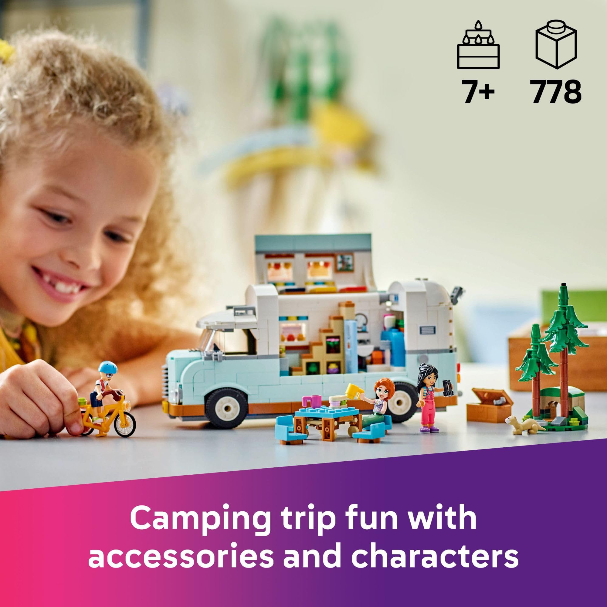 LEGO Friends Friendship Camper Van Adventure Toy Building Set - Pretend Play Set for Kids, Girls and Boys, Ages 7+ - Gift Idea for Birthday - with 3 Minidolls and Ferret Figure - 42663 🍁 All In One Marketplace Canada
