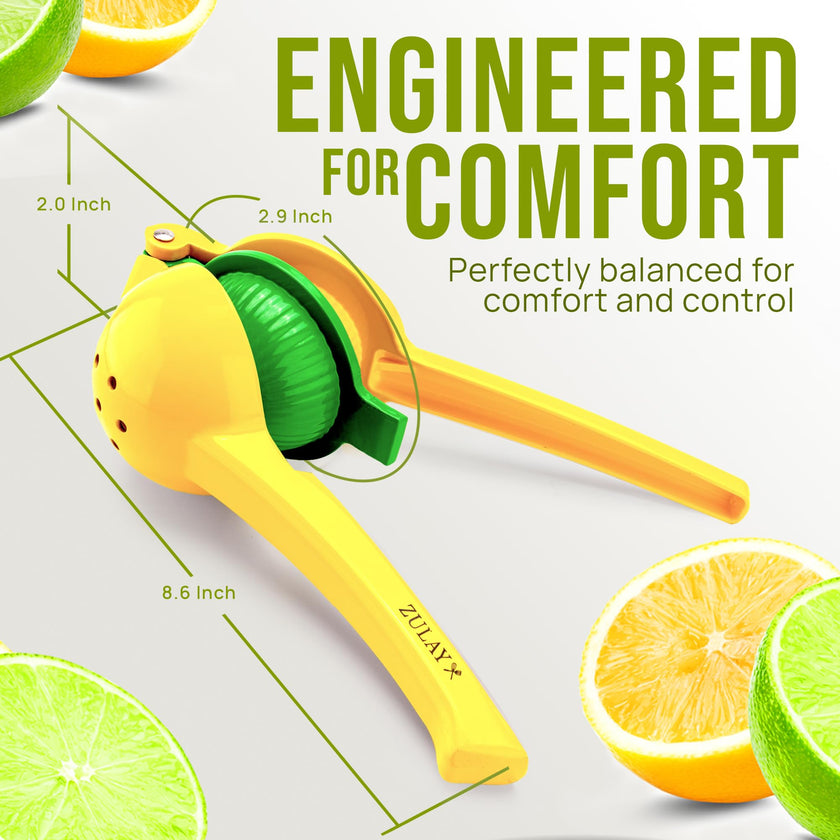 Zulay Kitchen 2 in 1 Lemon Lime Squeezer - Handheld Easy to Use Citrus Juicer - Easy to Clean Manual Orange & Lemon Squeezer - Citrus Juicer for Extracting All the Juice - Manual Press 🍁 All In One Marketplace Canada