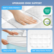 Dual Layer 4 Inch Memory Foam Mattress Topper Queen Size, 2 Inch Cooling Gel Memory Foam and 2 Inch Pillow Top Mattress Pad Cover for Back Pain, Deep Elastic Pocket, Medium Support, White 🍁 All In One Marketplace Canada