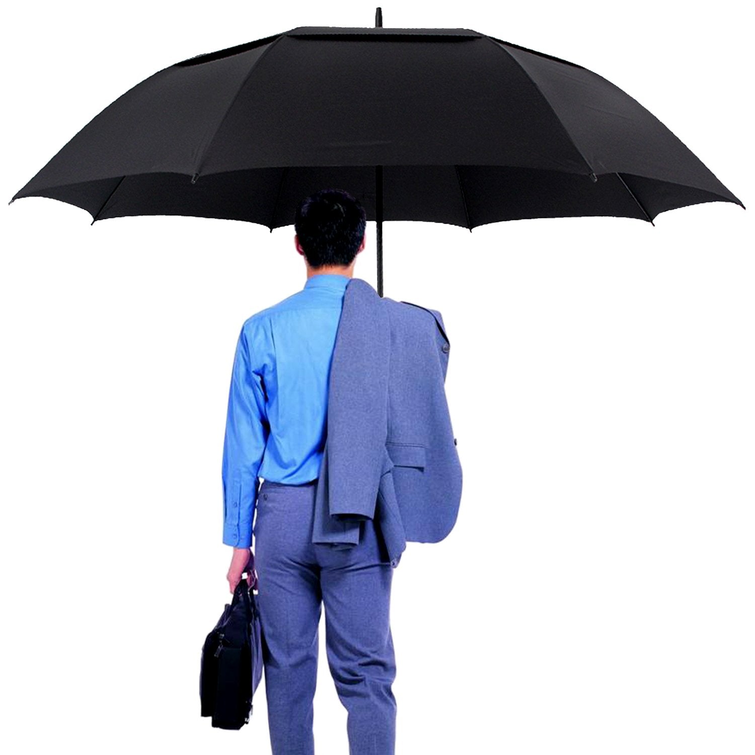 ACEIken Golf Umbrella Windproof Large 62 Inch, Double Canopy Vented, Automatic Open, Extra Large Oversized,Sun Protection Ultra Rain & Wind Resistant Stick Umbrellas, Black 🍁 All In One Marketplace Canada