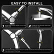 Rain Shower Head with Handheld High Pressure Rainfall Shower Heads with Handheld Spray Combo Adjustable one-piece Stand daul Shower Head Built-in Magnetic Docking and Power Jets（Sliver） 🍁 All In One Marketplace Canada