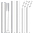 Nafender 10-Pack Glass Straws Reusable Drinking Straw Including 4 Straight and 4 Bent Straws & 2 Extra Wide Smoothie Straw with 2 Cleaning Brushes 🍁 All In One Marketplace Canada