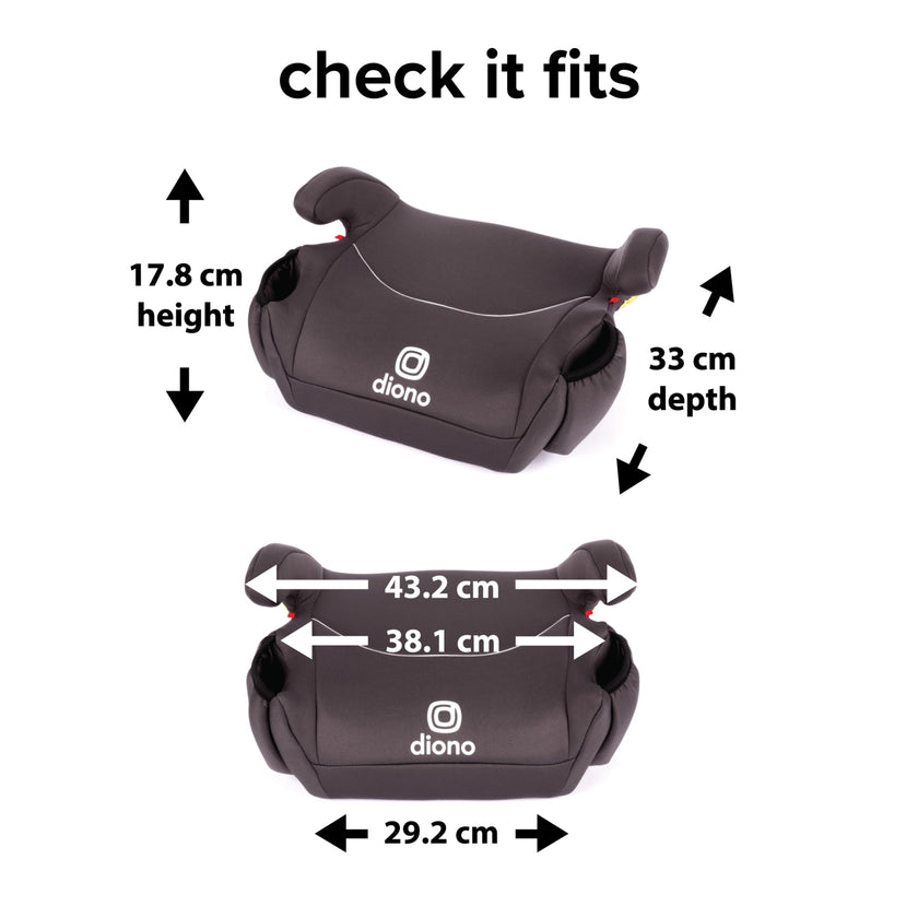 Diono Solana 2022, No Latch, Pack of 2 Backless Booster Car Seats, Lightweight, Machine Washable Covers, Cup Holders, Black Charcoal 🍁 All In One Marketplace Canada