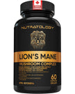 Nutratology® Organic Lion's Mane Mushroom Capasules - Nootropic Functional Mushroom Supplements Made With 40% Polysaccharides & >20% Beta-Glucan | Supports Memory, Cognition & Brain Health - 60 Count 🍁 All In One Marketplace Canada