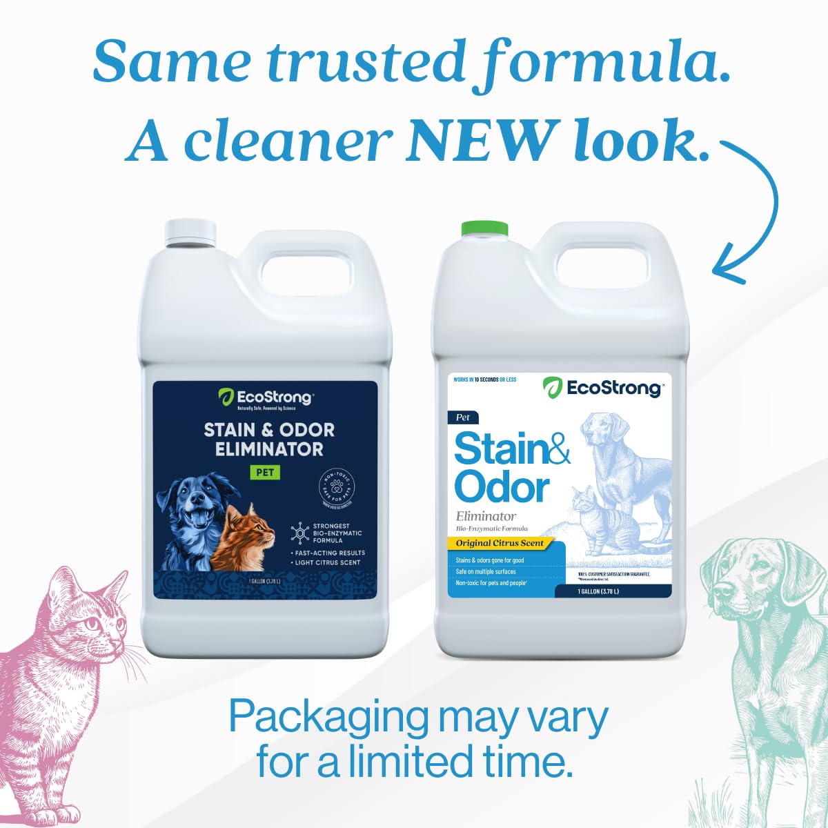 Eco Strong Pet Stain and Odor Remover - Cat Urine Enzyme Cleaner Destroyer, Urine Destroyer for Dogs, Pet Urine Enzyme Cleaner - 128 Oz 🍁 All In One Marketplace Canada