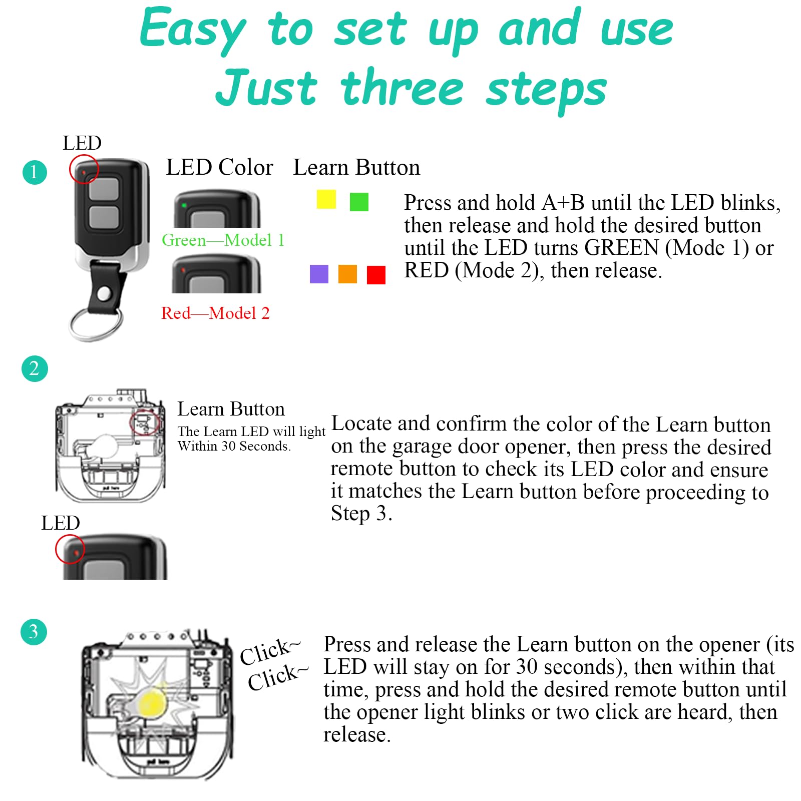 2 for LiftMaster Chamberlain Craftsman Garage Door Opener Remote 893MAX 893LM 971LM 373LM,Keychain 🍁 All In One Marketplace Canada