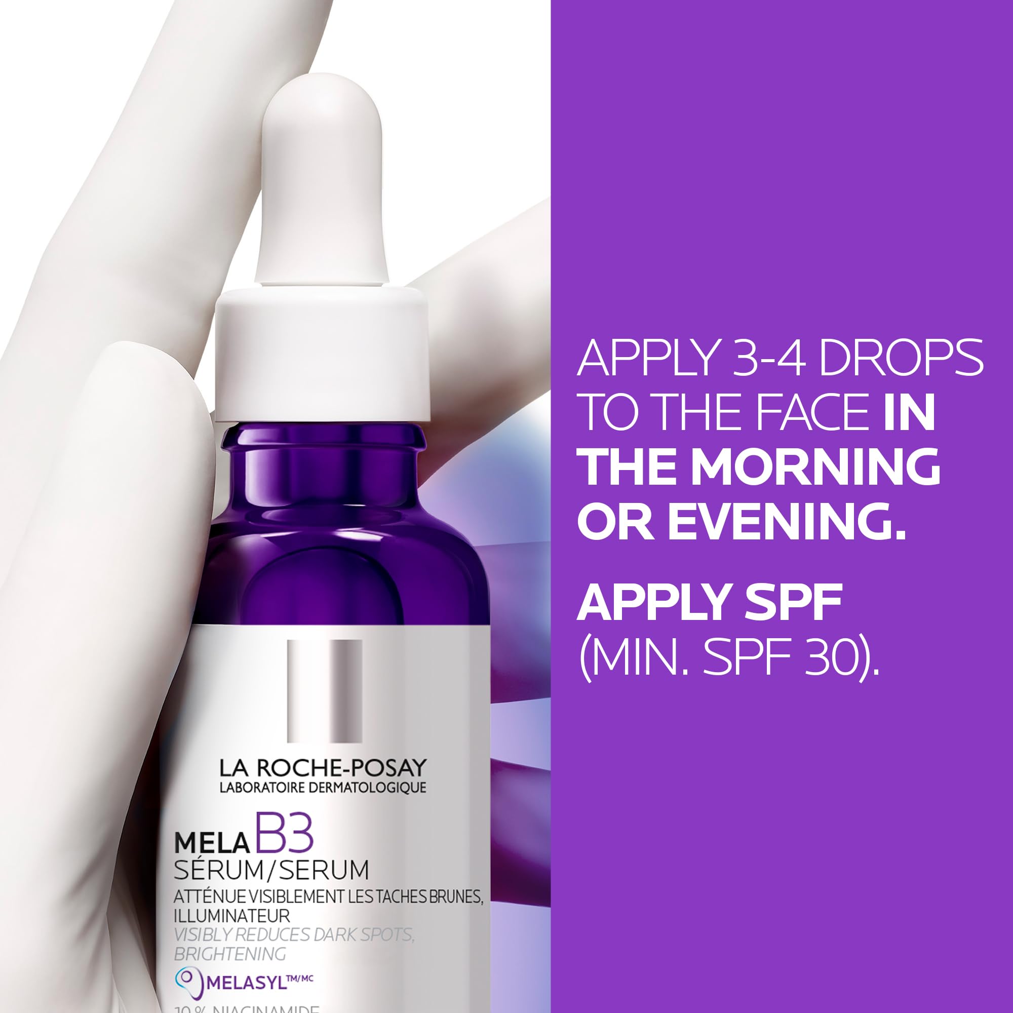 La Roche Posay Mela B3 Face Serum Powered by Melasyl & Niacinamide, Visibly Improve Appearance of Skin Tone & Texture. Developed for All Skin Tones, Safe for Sensitive Skin, 30mL 🍁 All In One Marketplace Canada