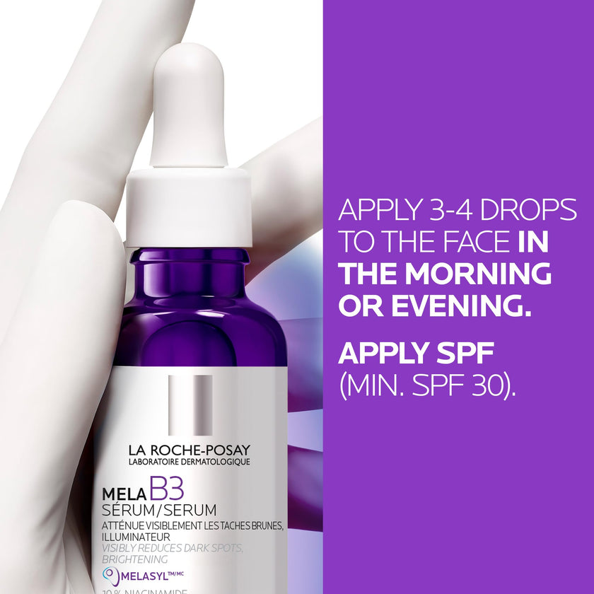 La Roche Posay Mela B3 Face Serum Powered by Melasyl & Niacinamide, Visibly Improve Appearance of Skin Tone & Texture. Developed for All Skin Tones, Safe for Sensitive Skin, 30mL 🍁 All In One Marketplace Canada