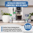 Delonghi Compatible Descaling Solution. 2 Bottles of Descaler Solution. Descaling Kit Removes Limescale For Hotter Coffee. 4 Uses Descaler For Delonghi Coffee Machines. 🍁 All In One Marketplace Canada
